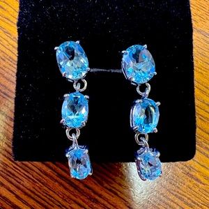 Blue topaz earrings.
